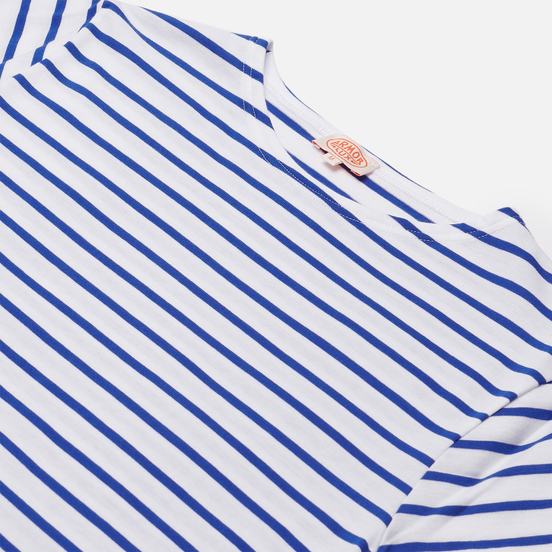 Мужская футболка Armor-Lux Heritage Mariniere Hoedic White/Etoile Royal Blue