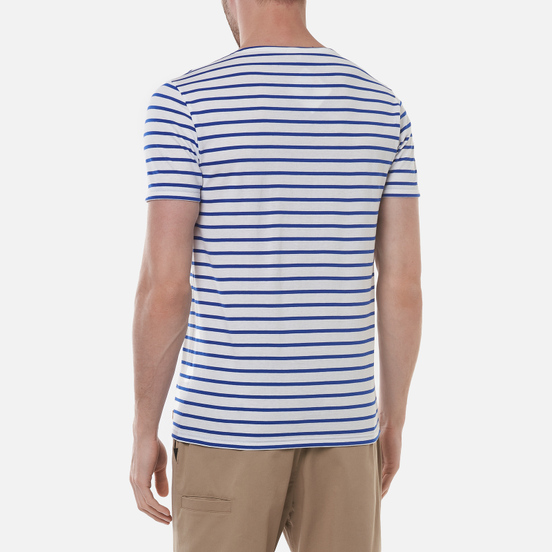 Мужская футболка Armor-Lux Heritage Mariniere Hoedic White/Etoile Royal Blue