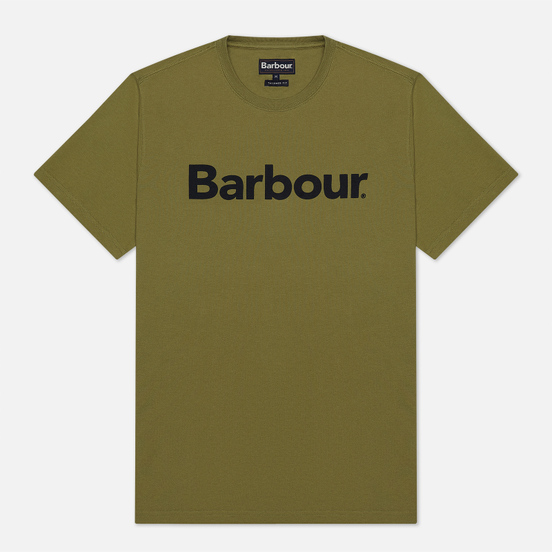 Мужская футболка Barbour Big Printed Logo Burnt Olive