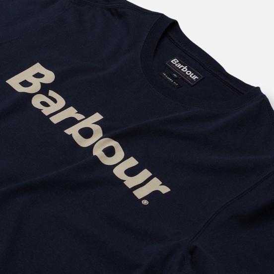 Мужская футболка Barbour Big Printed Logo New Navy