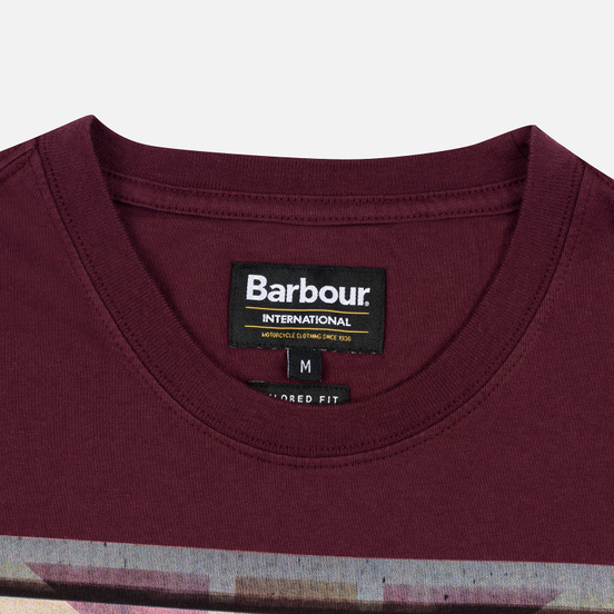 Мужская футболка Barbour International Archive Biker Merlot