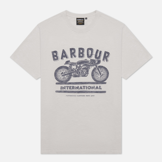 Мужская футболка Barbour International Device Light Grey