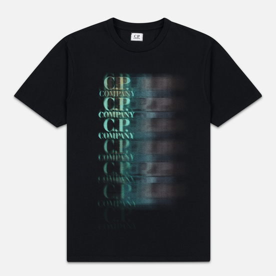 Мужская футболка C.P. Company Blurred Graphic More Logo Black