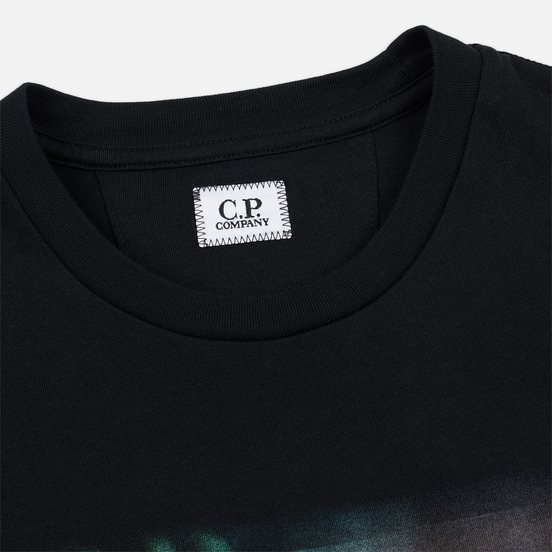 Мужская футболка C.P. Company Blurred Graphic More Logo Black