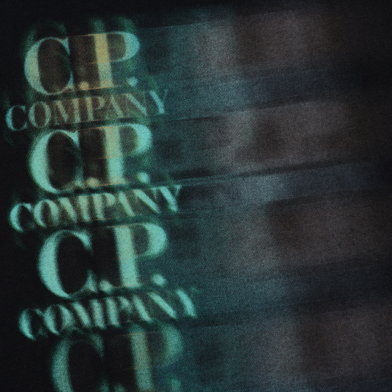 Мужская футболка C.P. Company Blurred Graphic More Logo Black