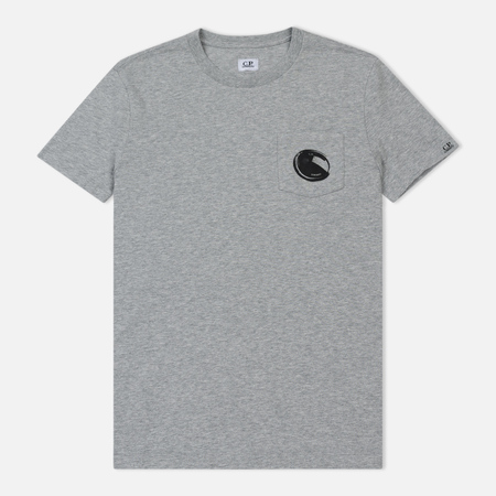Мужская футболка C.P. Company Crew Neck Lens Print Front Grey Melange