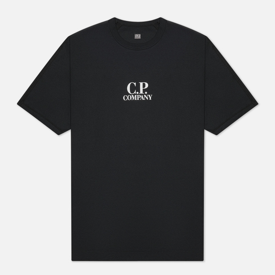 Мужская футболка C.P. Company Garment Dyed Chest Logo Black