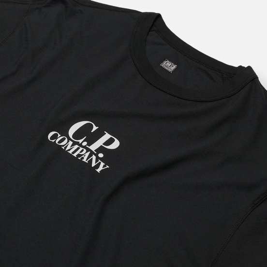 Мужская футболка C.P. Company Garment Dyed Chest Logo Black