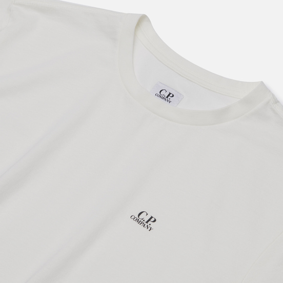 Мужская футболка C.P. Company Jersey 30/1 Chest Logo Gauze White