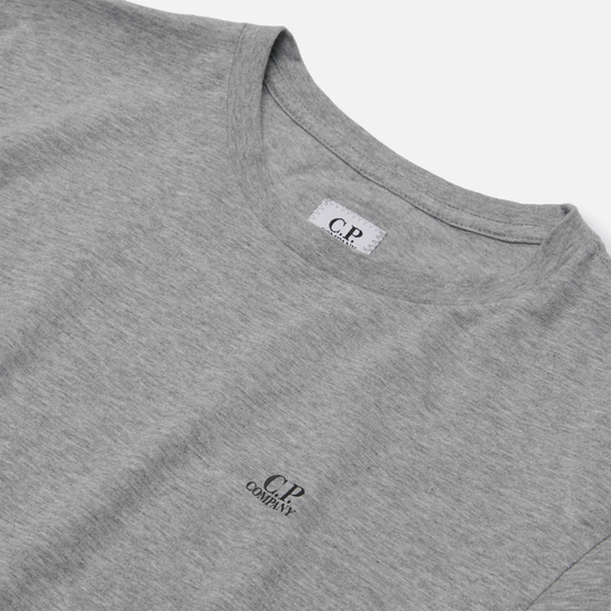 Мужская футболка C.P. Company Jersey 30/1 Chest Logo Grey Melange
