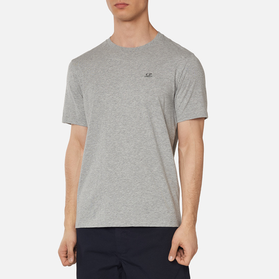 Мужская футболка C.P. Company Jersey 30/1 Chest Logo Grey Melange