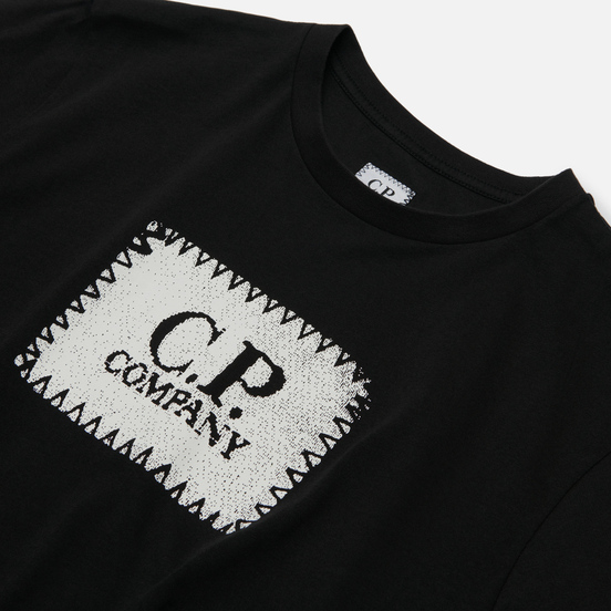 Мужская футболка C.P. Company Jersey 30/1 Label Logo Black