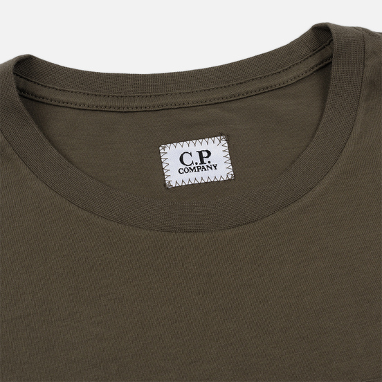 Мужская футболка C.P. Company Lens Pocket Print Regular Fit Dusty Olive