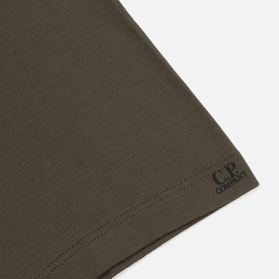 Мужская футболка C.P. Company Lens Pocket Print Regular Fit Dusty Olive