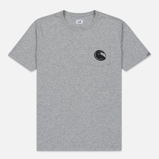 Мужская футболка C.P. Company Lens Pocket Print Regular Fit Grey Melange