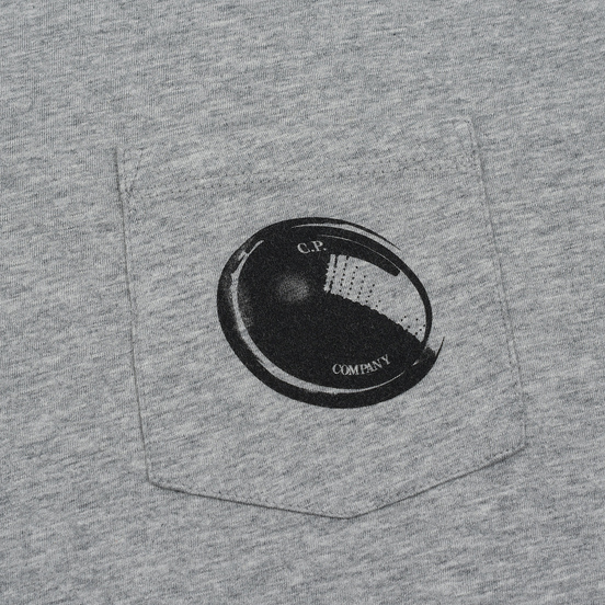 Мужская футболка C.P. Company Lens Pocket Print Regular Fit Grey Melange