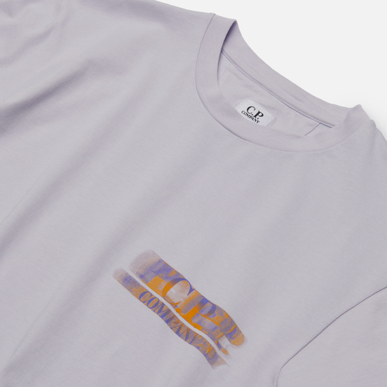 Мужская футболка C.P. Company Treated Blurred Logo Thistle