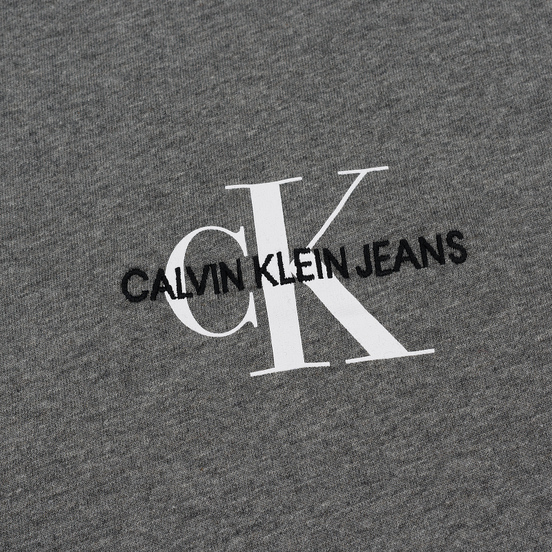 Мужская футболка Calvin Klein Jeans Embroidered Logo Grey Heather