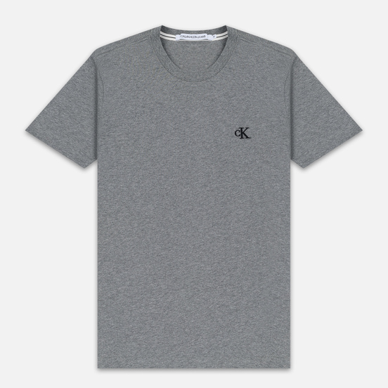 Мужская футболка Calvin Klein Jeans Essential Monogram Logo Mid Grey Heather