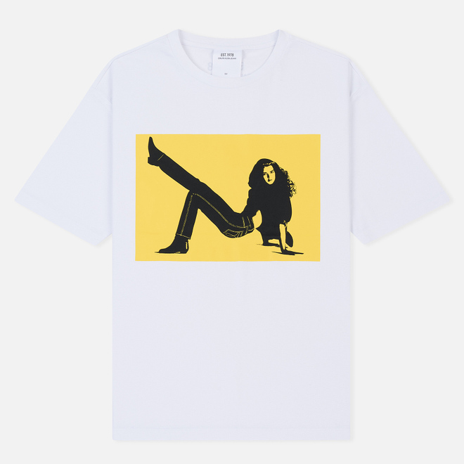 Мужская футболка Calvin Klein Jeans Est. 1978 Icon Chest Logo Print Bright White/Yellow
