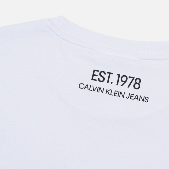 Мужская футболка Calvin Klein Jeans Est. 1978 Icon Chest Logo Print Bright White/Yellow