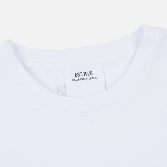 Мужская футболка Calvin Klein Jeans Est. 1978 Modernist Logo Bright White/OK