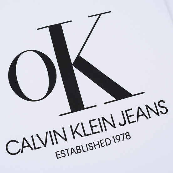 Мужская футболка Calvin Klein Jeans Est. 1978 Modernist Logo Bright White/OK
