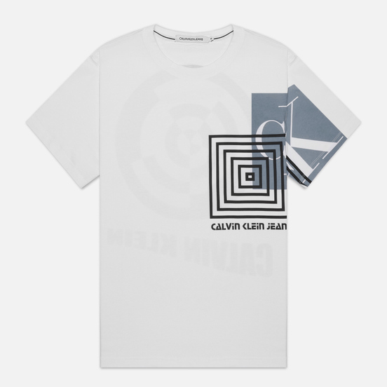 Мужская футболка Calvin Klein Jeans Flyer Off Placement Bright White