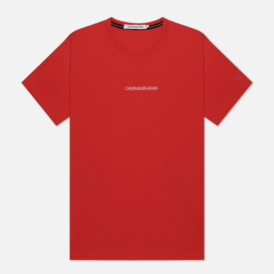 Мужская футболка Calvin Klein Jeans Instit Chest Logo Rouge