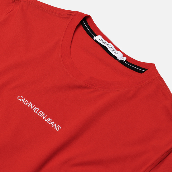 Мужская футболка Calvin Klein Jeans Instit Chest Logo Rouge