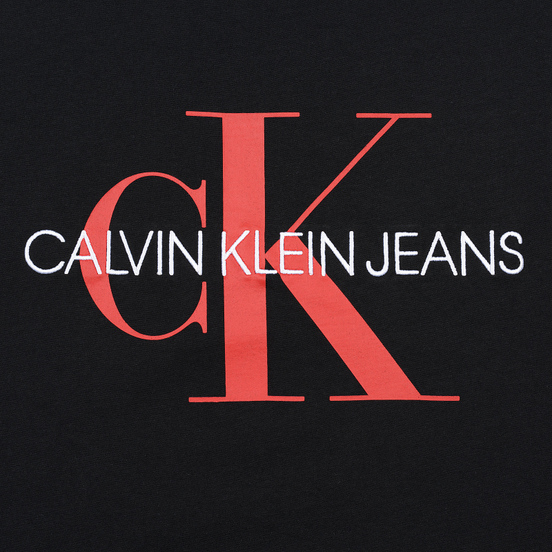 Мужская футболка Calvin Klein Jeans Monogram Logo Slim Black/Racing Red