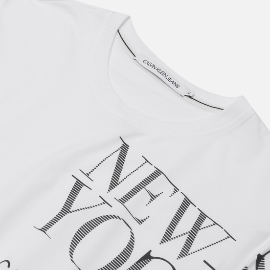 Мужская футболка Calvin Klein Jeans NY Logo Bright White