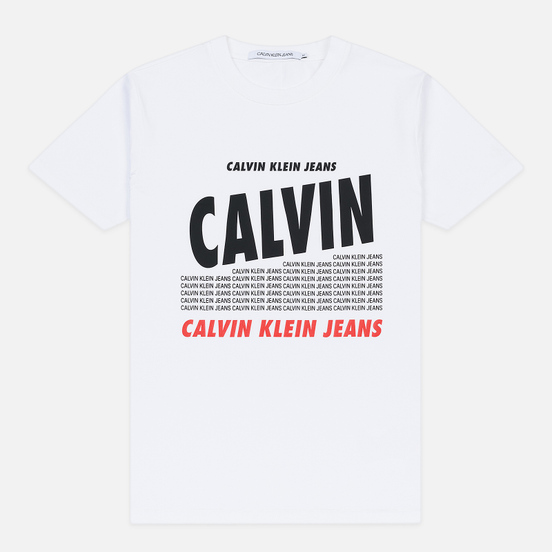 Мужская футболка Calvin Klein Jeans Slim Logo Print Bright White