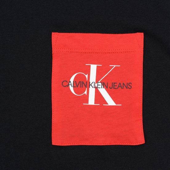 Мужская футболка Calvin Klein Jeans Slim Pocket Logo Black/Racing Red