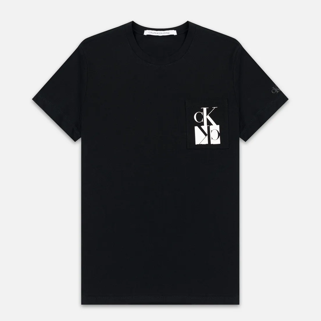 Calvin Klein Jeans Мужская футболка Slim Pocket Mirrored Monogram Logo