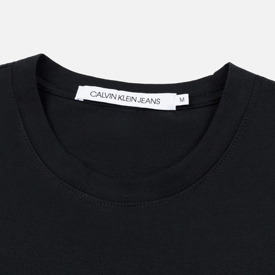 Мужская футболка Calvin Klein Jeans Slim Pocket Mirrored Monogram Logo Black/White
