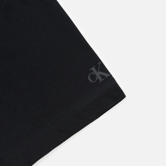 Мужская футболка Calvin Klein Jeans Slim Pocket Mirrored Monogram Logo Black/White
