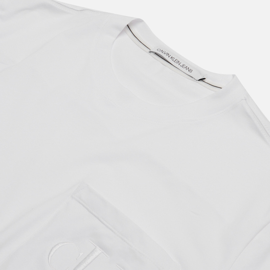 Мужская футболка Calvin Klein Jeans Tonal Pocket Monogram Bright White