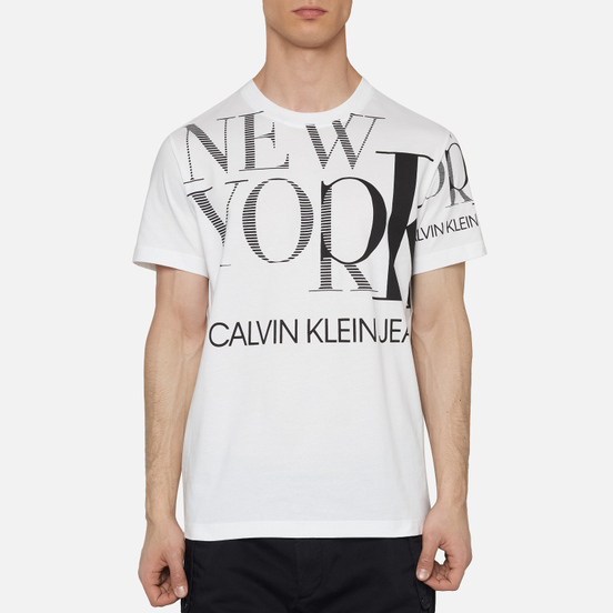 Мужская футболка Calvin Klein Jeans Upscaled NY Bright White