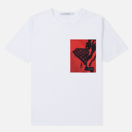 Мужская футболка Calvin Klein Jeans USA Flag Printed Logo Bright White