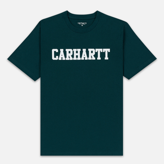 Мужская футболка Carhartt WIP College Graphic Print Dark Fir/White