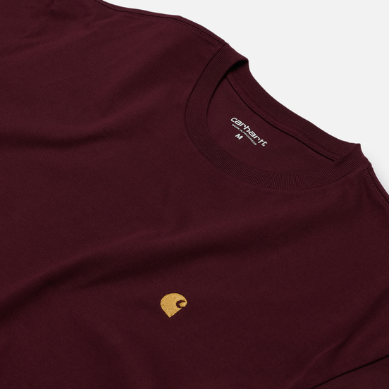 Мужская футболка Carhartt WIP S/S Chase Shiraz/Gold