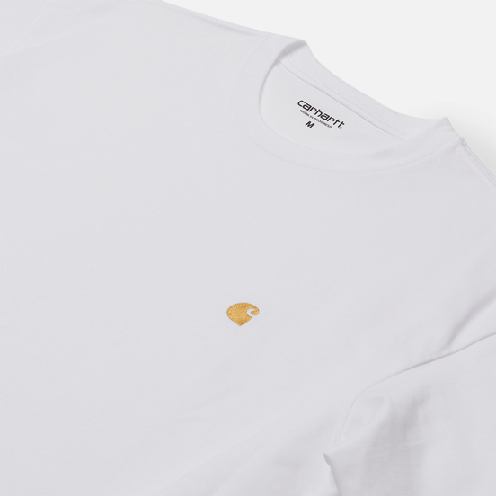 Мужская футболка Carhartt WIP S/S Chase White/Gold