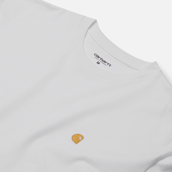 Мужская футболка Carhartt WIP S/S Chase White/Gold