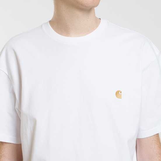 Мужская футболка Carhartt WIP S/S Chase White/Gold