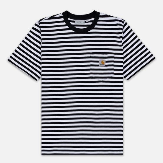 Мужская футболка Carhartt WIP S/S Haldon Stripe Black/White
