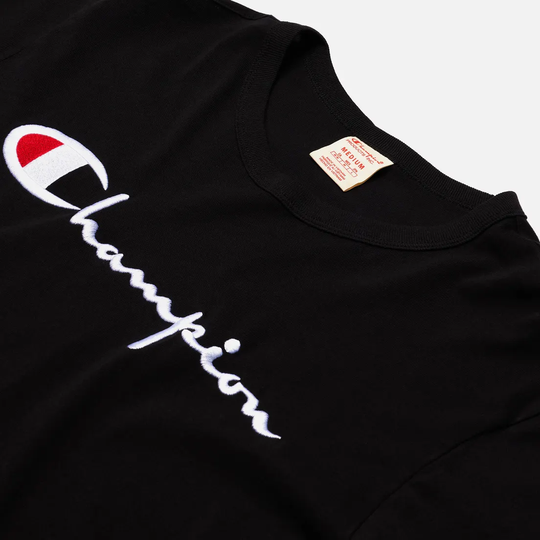 Champion Reverse Weave Мужская футболка Classic Crew Neck Script Logo