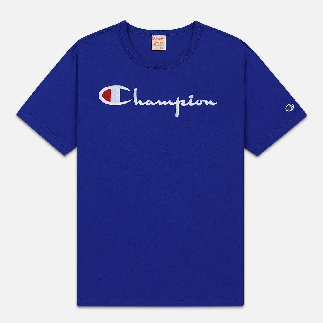 Champion Reverse Weave Мужская футболка Classic Crew Neck Script Logo