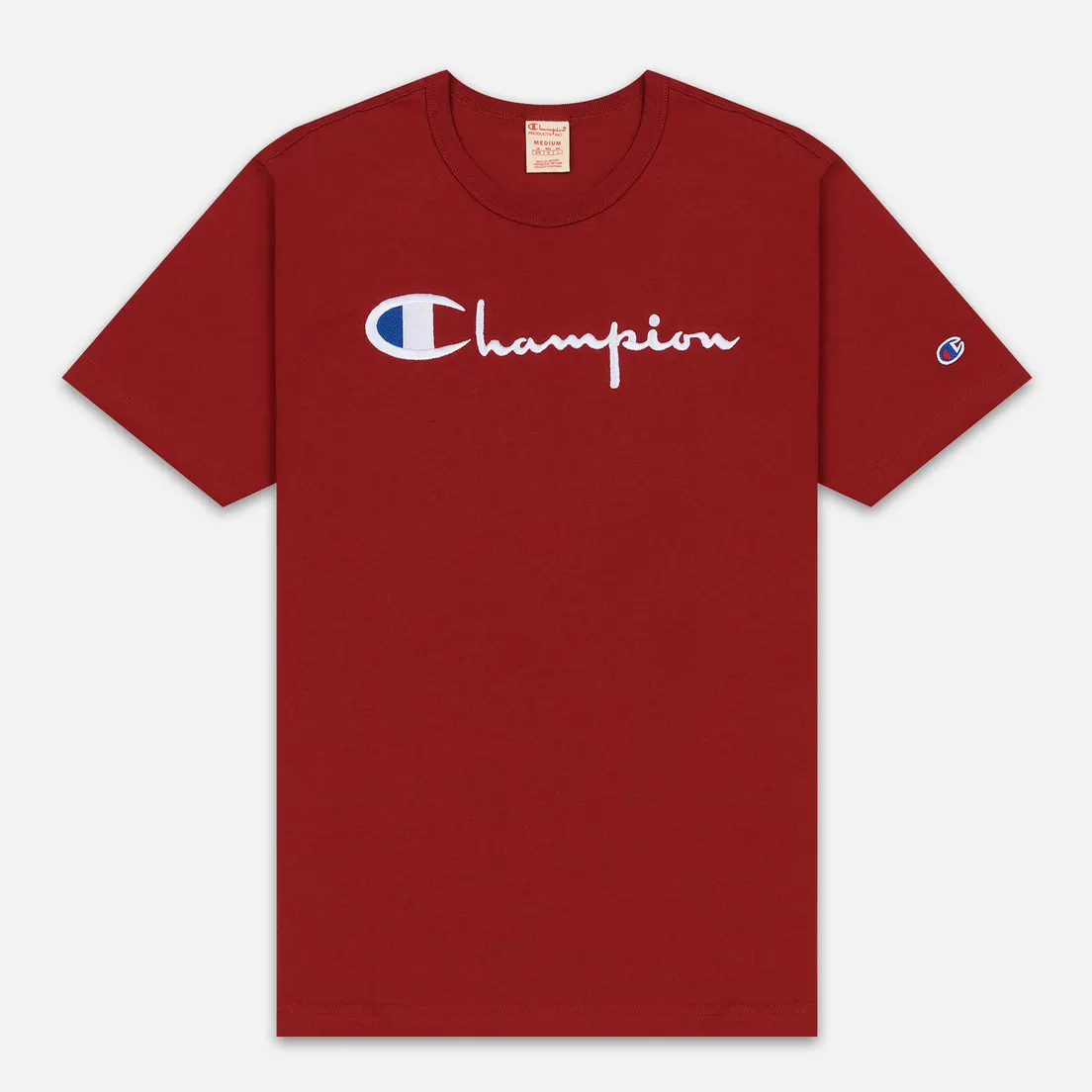 Champion Reverse Weave Мужская футболка Classic Crew Neck Script Logo