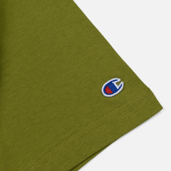 Мужская футболка Champion Reverse Weave Classic Crew Neck Script Logo Guacamole